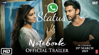 Notebook Trailer | Zaheer Iqbal | Pranutan Bahl | Whatsapp status