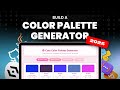 Build Color Palette Generator using API | HTML CSS JavaScript Project for Beginners with Source Code