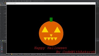 Halloween Logo Using Python Turtle | Python Turtle Graphics | By CodeWithAakarsh