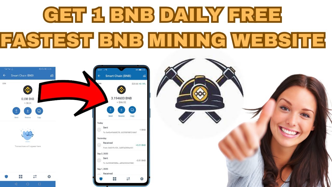 Get 1 Free Bnb Daily Fastest Bnb Mining Website Legit Try Youtube