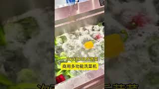 这是一款涡流式清洗机 可以清洗瓜果蔬菜 效率很高 外观整体不锈钢 #厨房设备 #涡流洗菜机 #涡流清洗机