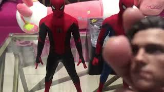 Hot toys 1/6 scale Spider-man Far from home Movie Promo Edition Tech Suit Unboxing and Review