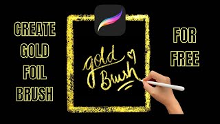 How to create an actual Gold Foil Brush in Procreate (No Clipping or Layering) | Free Brush Included