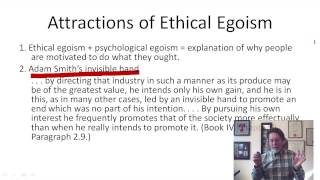 3.1 Ethical and psychological egoism (8:28)