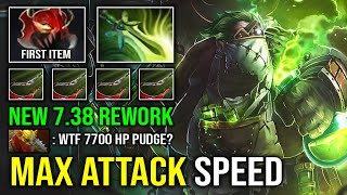 NEW 7.38 PATCH Mask of Madness Pudge 100% Max Attack Speed 7700 HP Raid Boss Max Heap Dota 2