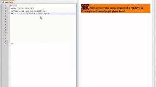 PHP Lesson 5 - Line and Block Comments