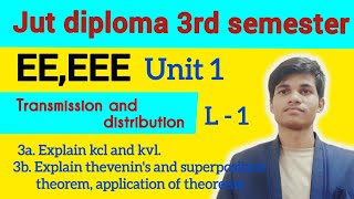 jut diploma 3rd semester // transmission and distribution lecture 1 //   diploma 3rd sem EE,EEE