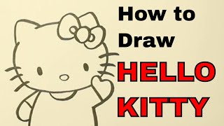 How to Draw HELLO KITTY - Drawing Lesson for Kids