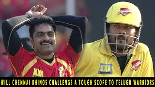 Will Chennai Rhinos Challenge A Tough Score To Telugu Warriors