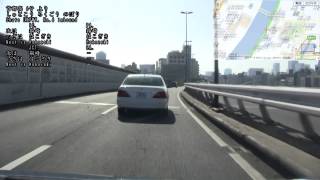 4to4 20130120 リーフin首都高6号 谷和原IC→江戸橋JCT to 江戸橋JCT