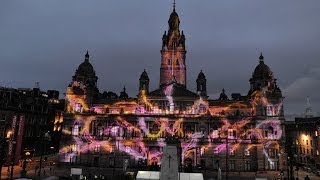 Video Mapping in George Square (Radio 1's Big Weekend 2014)