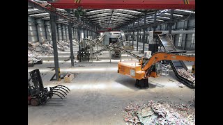 Aluminum Cans Recycling Plant UBC Crusher and Scrap Metal Separator work site