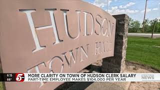 Town of Hudson to take up questions of 6-figure salary for part-time clerk