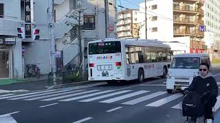 いすゞエルガ京成タウンバスTO84新小51忍橋経由綾瀬駅行き平和橋8時12分信号通過