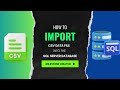 How To Import #Excel & #Csv Data Into #SQL_Server Database