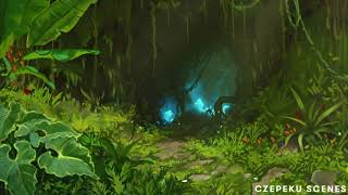 Jungle Cave Tunnel - Animated Scene - Czepeku