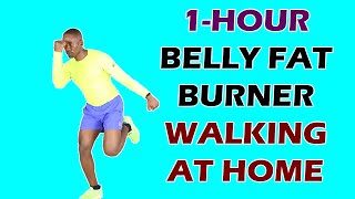 1 HOUR Belly Fat BURNER Walking at Home 🔥Walk at Home Workout Burns 550 Calories🔥