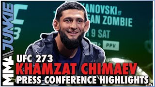 UFC 273: Khamzat Chimaev Press Conference Highlights