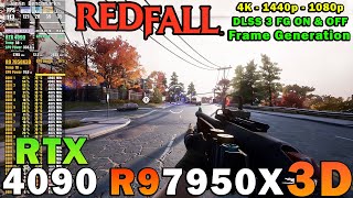 Redfall | RTX 4090 | R9 7950X3D | 4K - 1440p - 1080p | Maximum Settings | DLSS 3 FG ON \u0026 OFF