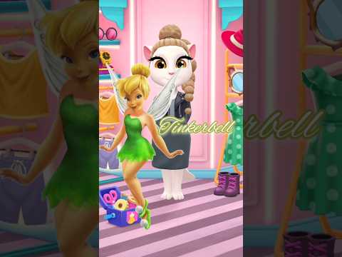 Mi Talking Angela 2 como Tinkerbell #mytalkingangela2 #youtube #shorts #disney #tinkerbell