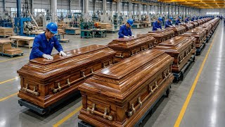 Inside the World’s Most Advanced Coffin Manufacturing Factory: From Raw Wood to Luxury Coffins