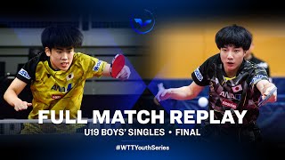 Kazuki YOSHIYAMA (JPN) VS Keishi HAGIHARA (JPN) | U19 BS F | WTT Youth Star Contender Skopje 2023