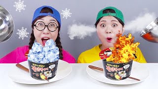 Hot Noodle Food VS Cold Noodle Food Challenge DONA