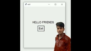 How to create exit button in python tkinter? || how to create button in python GUI?