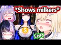 Fuwawa, Biboo & Shiori Gets Stunned By Nerissa's 3D Milkers 【Hololive】