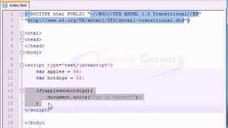 JavaScript Video Tutorial - 14/40 .if Statement