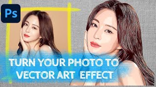 How to Convert Photo to Vector Art Effect | Simplified Photoshop Tutorial | PiEdit