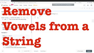 leetcode 1119: Remove Vowels from a String