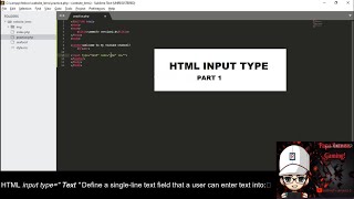 HTML TUTORIAL ( INPUT TYPES) 2020 PART-1