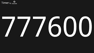 777600 Second Countup Timer