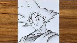 How to draw Goku step by step || Easy drawing ideas for beginners || Goku Super Saiyan drawing