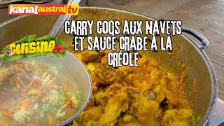 CUISINE   Carry COQS aux navets et sauce crabe à la créole by KANAL AUSTRAL.TV