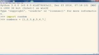 How to Shuffle a List of Numbers in Python programming language - Python tutorial