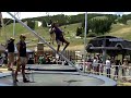 maleka on a trampoline