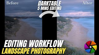 darktable editing workflow for landscape photography - 5 minutes editing challenge