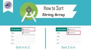 How to Sort String Array in Android Studio | SortStringArray | Android Coding