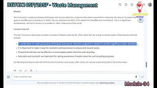 40 Case study on Waste Processing Techniques & Source Reduction