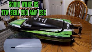 Sonic Wake 8s Ztw Seal 200 Amp ESC Install And Test Run