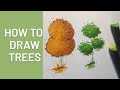 how to draw TREES | tutorial