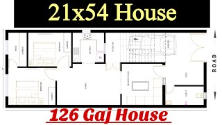 126 gaj house design ll 21x54 me ghar ka naksha ll 21x54 house plan ll House plan