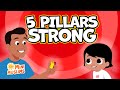 Pillars of Islam Kids Song 🏛️ 5 Pillars Strong ☀️ ‪MiniMuslims & @RaefMusic​