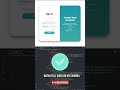 ⚡Quick video review of creating attractive login page with HTML, CSS & Javascript #Shorts