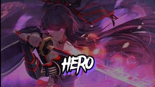 Nightcore - Hero (lyrics)