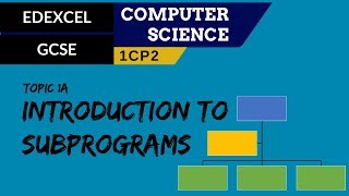 3. EDEXCEL GCSE (1CP2) Introduction to subprograms