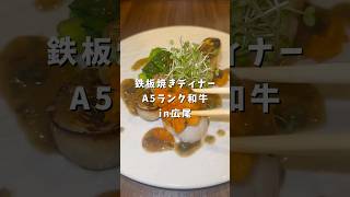 贅沢な鉄板焼きディナー🍴A5ランク和牛と旬の味覚を堪能！