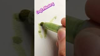 #Satisfying #Marker #Art🎨! #Activating My Dried #Green Marker & #Drawing #Easy #Leaf🌿#shorts #trend